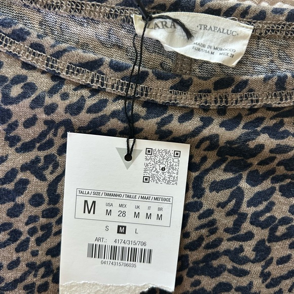 Zara Leopard Print Long Sleeve Top - Picture 5 of 5